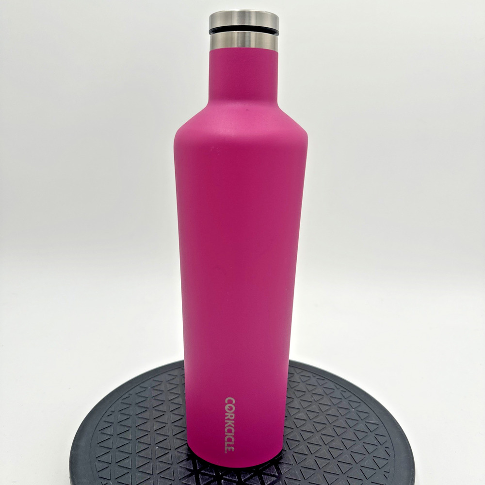 Corkcicle Canteen 24oz Stainless Steel Thermos Tumbler Matte Pink EUC